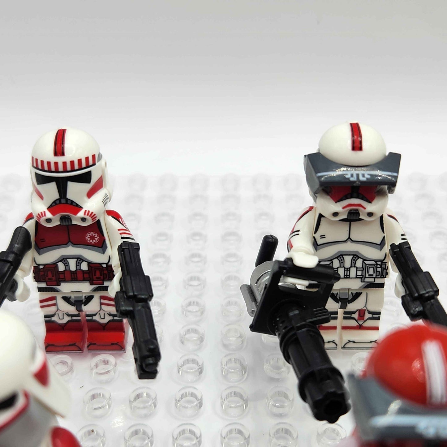 Star Wars Custom Coruscant Guard Clone Trooper Set of 8 with Commander Fox